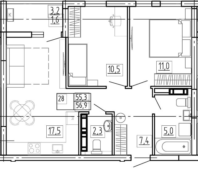 2-room