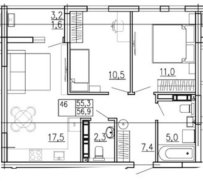2-room